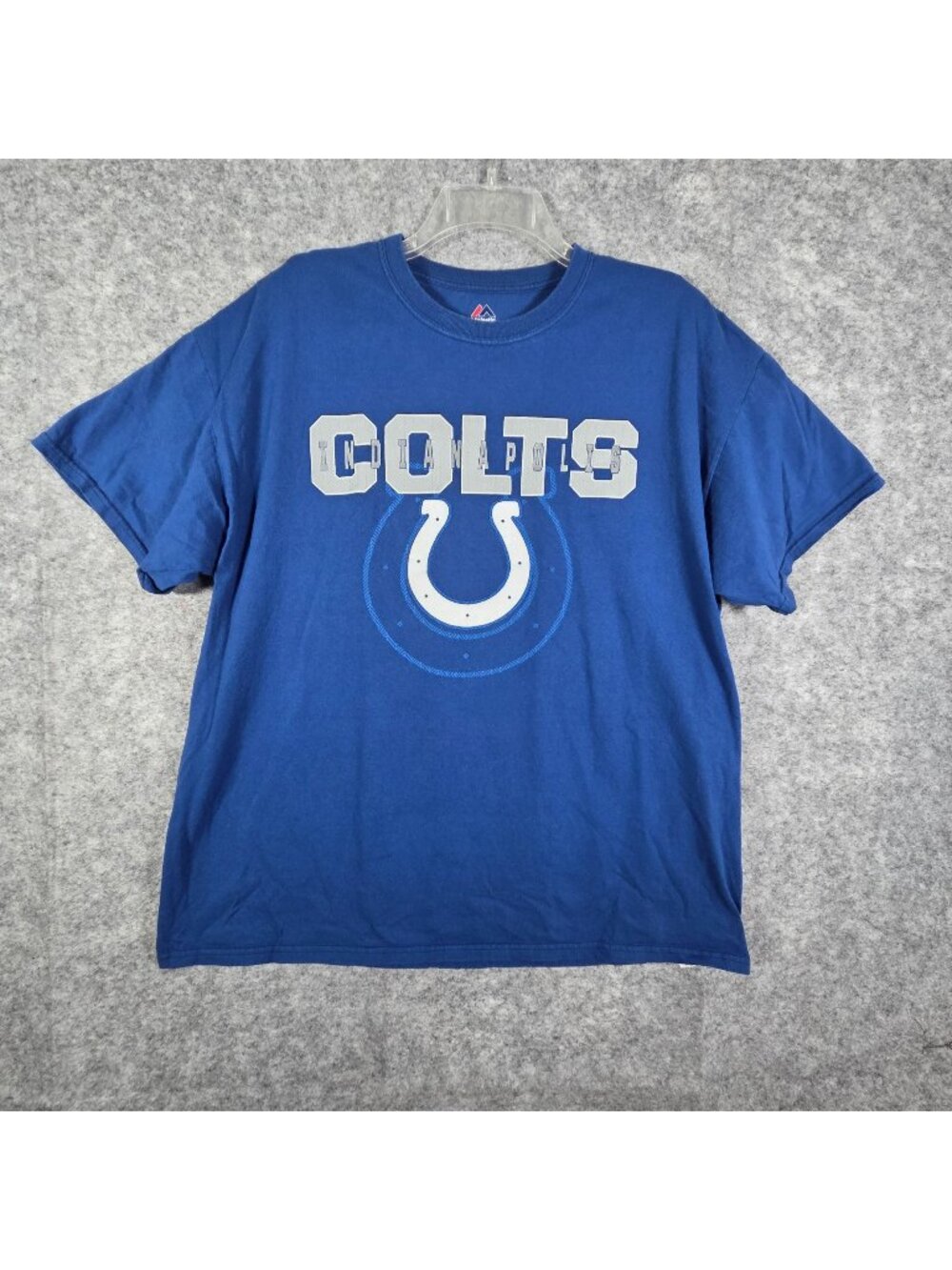 Majestic Women's Short Sleeve Colts T Shirt Blue Size XL